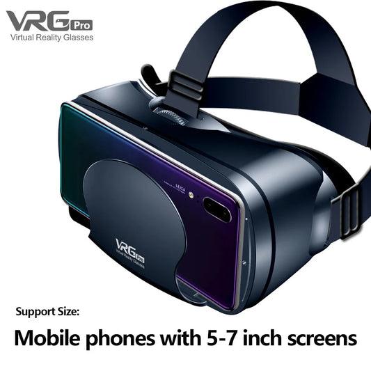 Slimme 3D VR-bril/virtual reality-headset/helm voor smartphones, mobiele telefoons, 7-inch lenzen, verrekijker met controllers